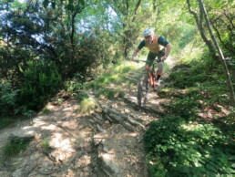 Zwart trails bij Iseo meer Italië